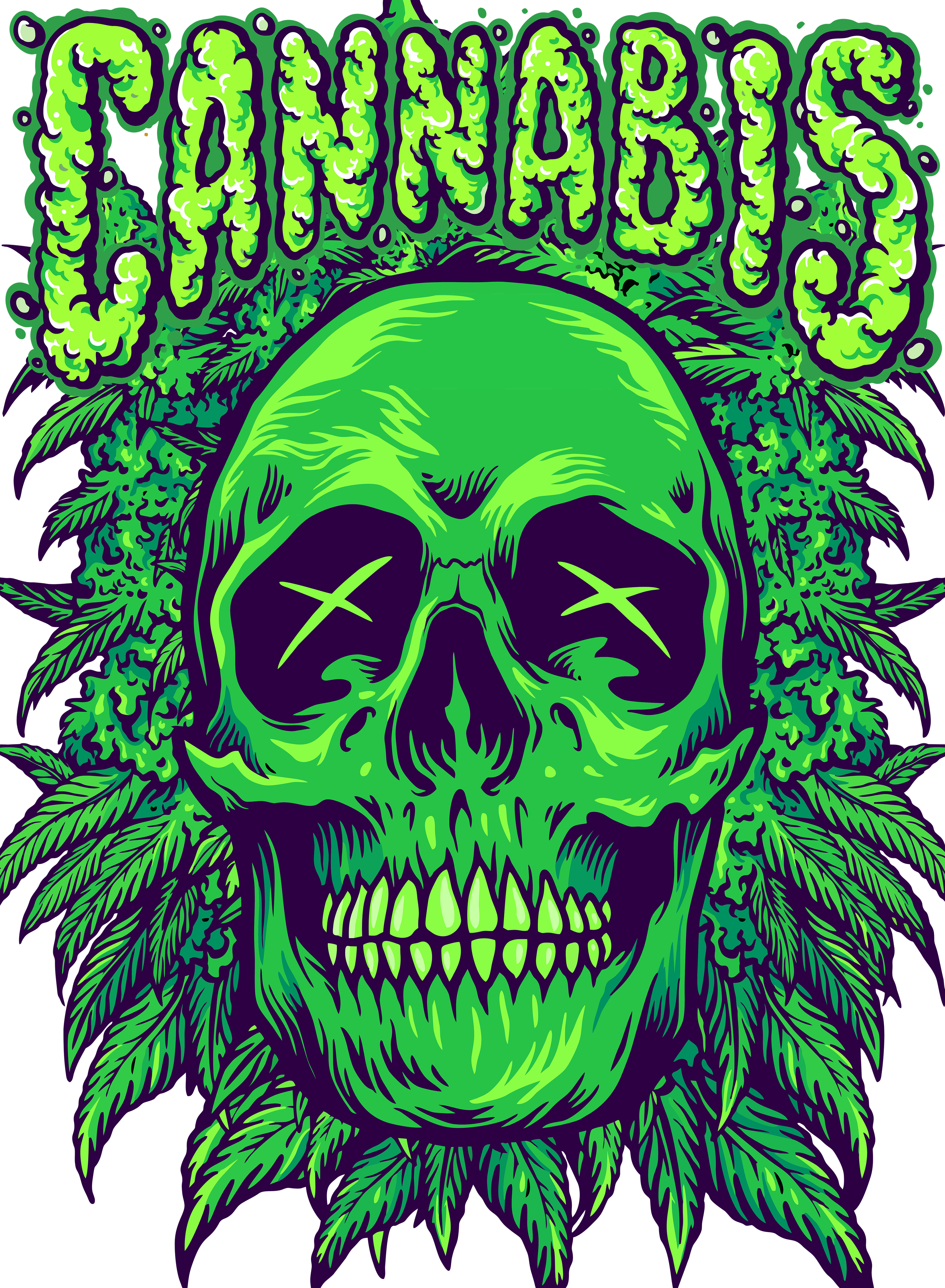 Cannabis Skull Design