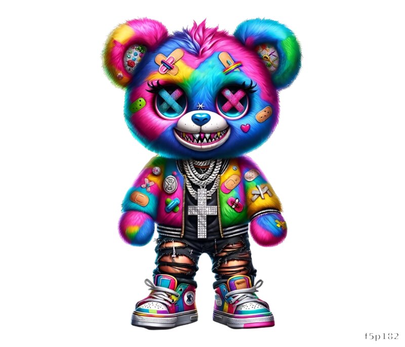 Colorful Graffiti Bear