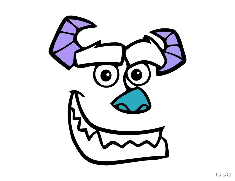 Colorful Monster Face