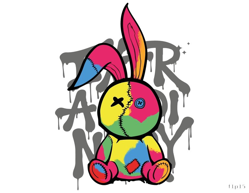 Colorful Patchwork Bunny