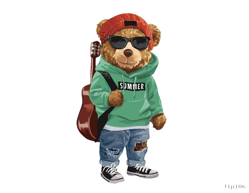 Cool Bear with Guitar