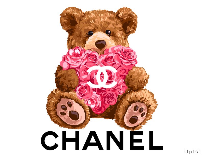 Cute Bear with Flowers