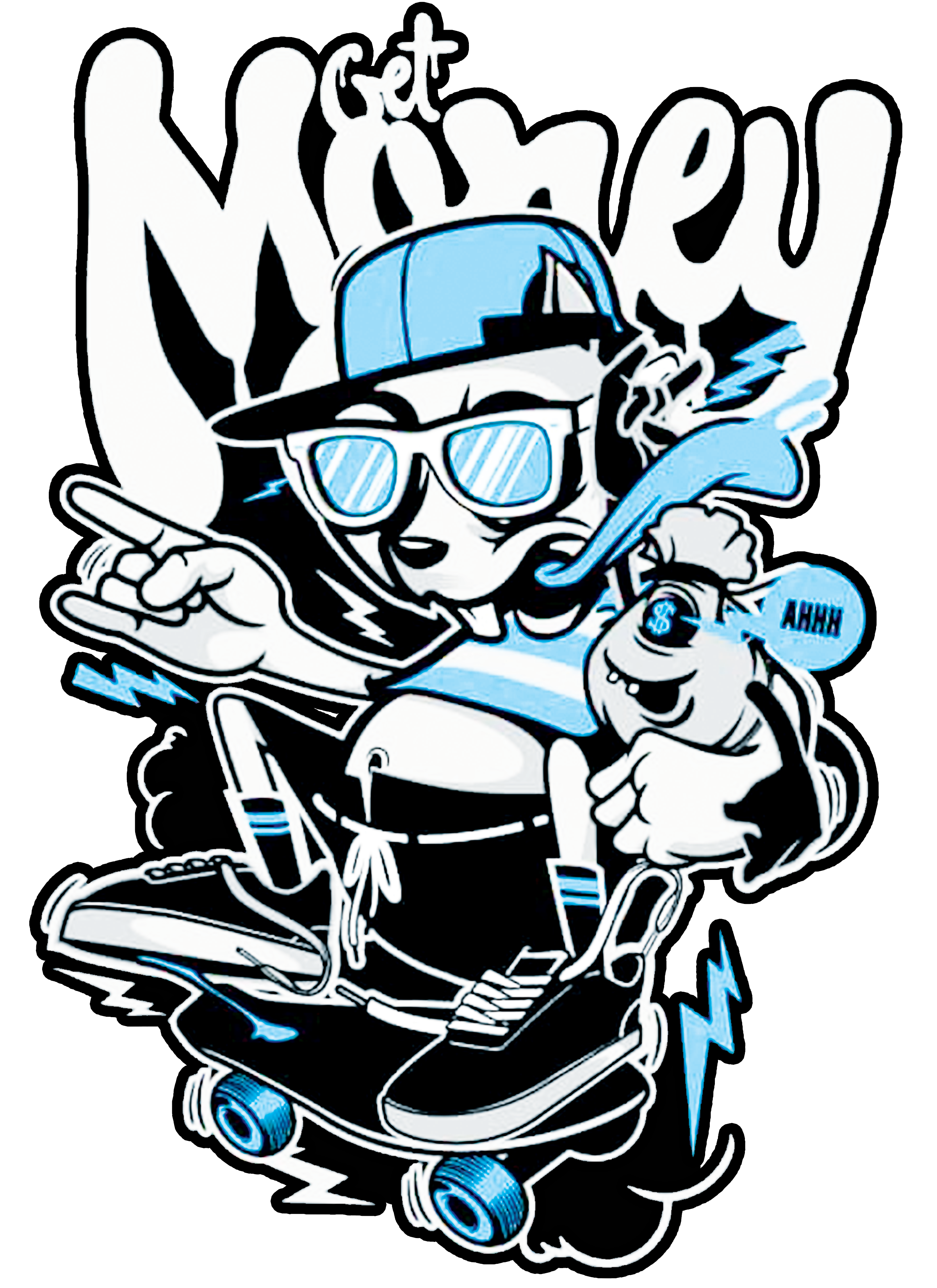 Get Money Skateboard Design