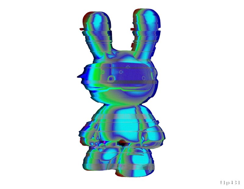 Glitchy Bunny Figure