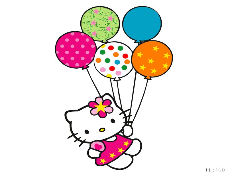 Hello Kitty with Balloons