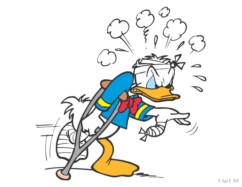 Injured Donald Duck