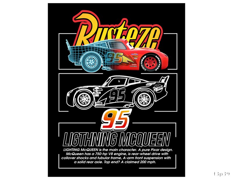 Lightning McQueen DTF Design