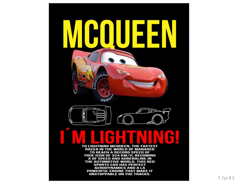Lightning McQueen DTF Print