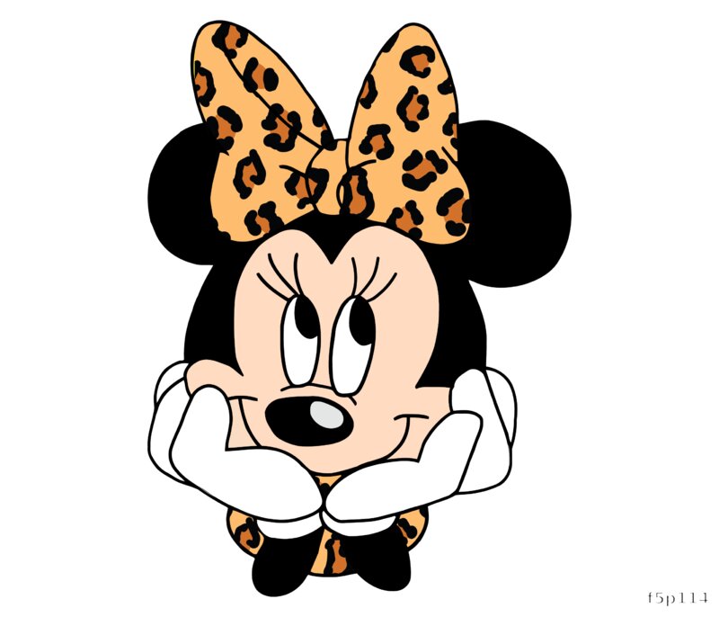 Minnie Mouse with Leopard Bow