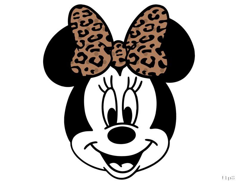 Minnie Mouse with Leopard Bow