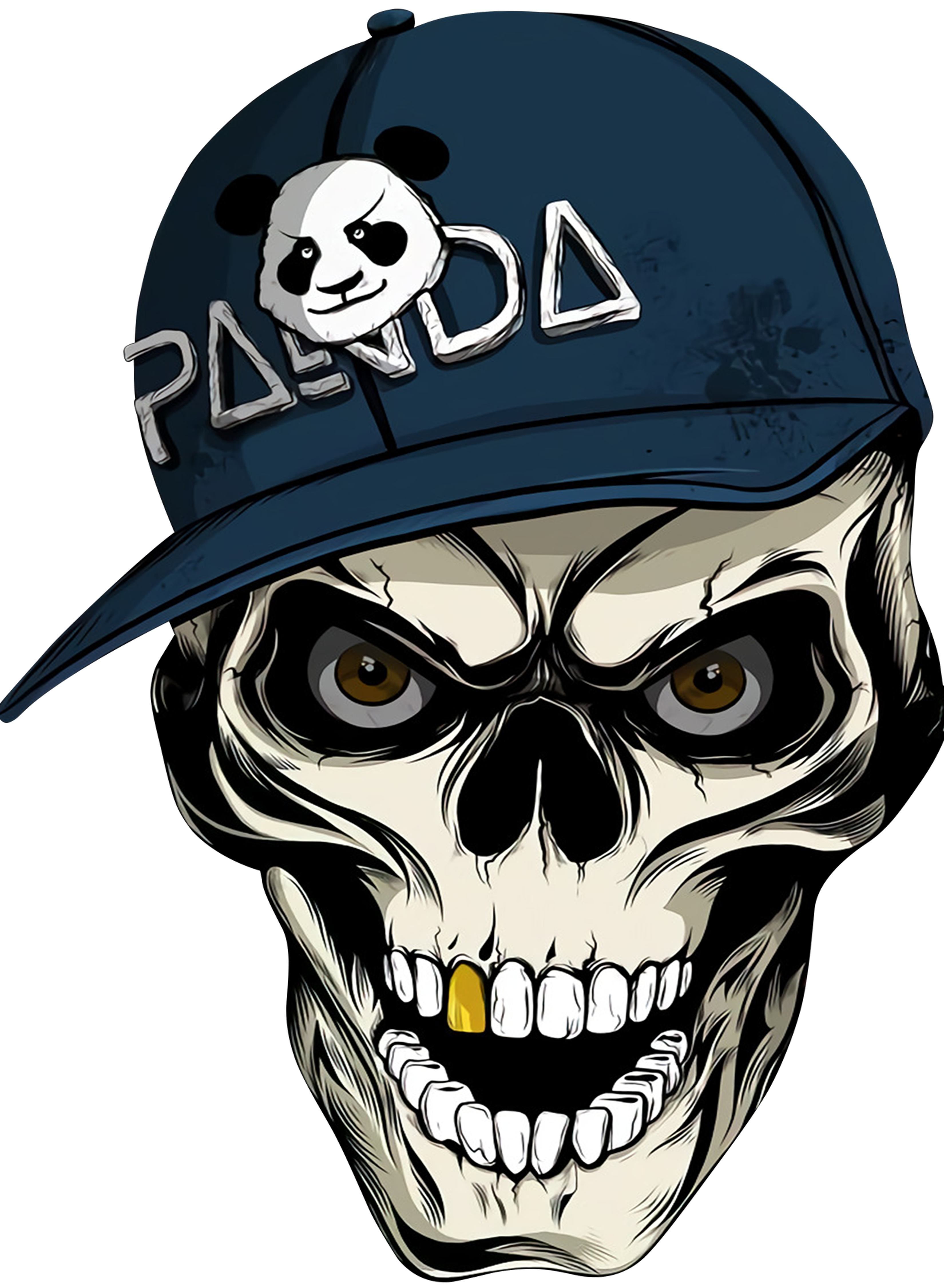 Panda Skull Design