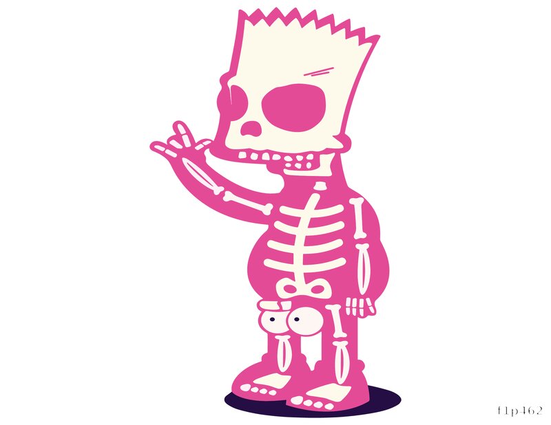 Pink Skeleton Character