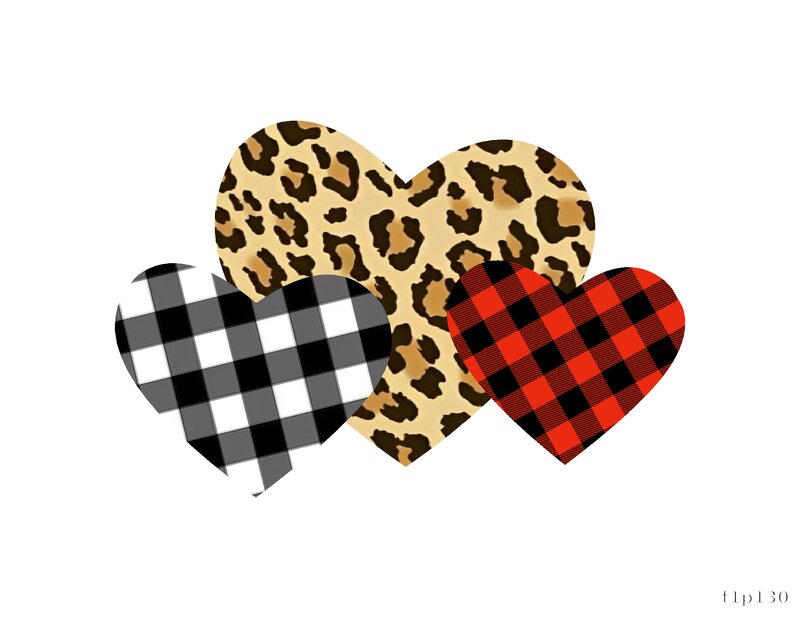 Plaid and Leopard Hearts