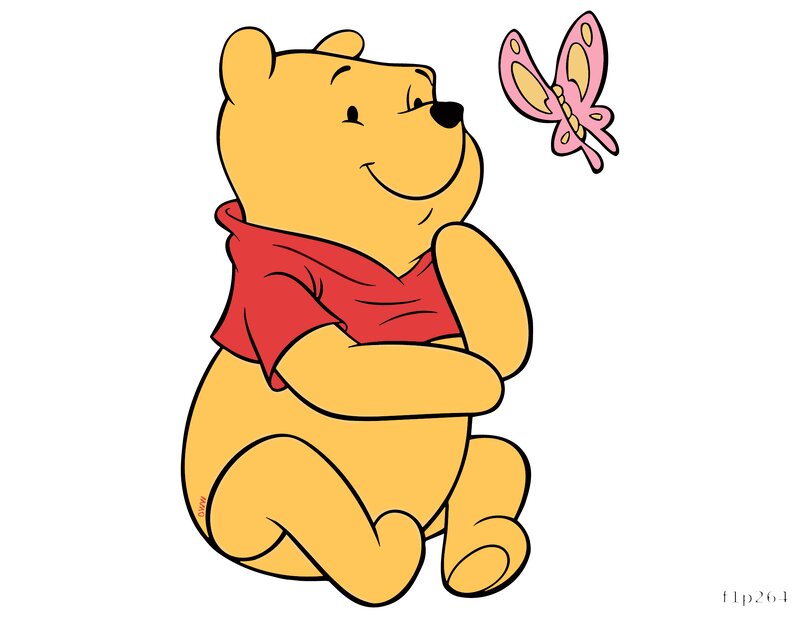 Playful Bear with Butterfly