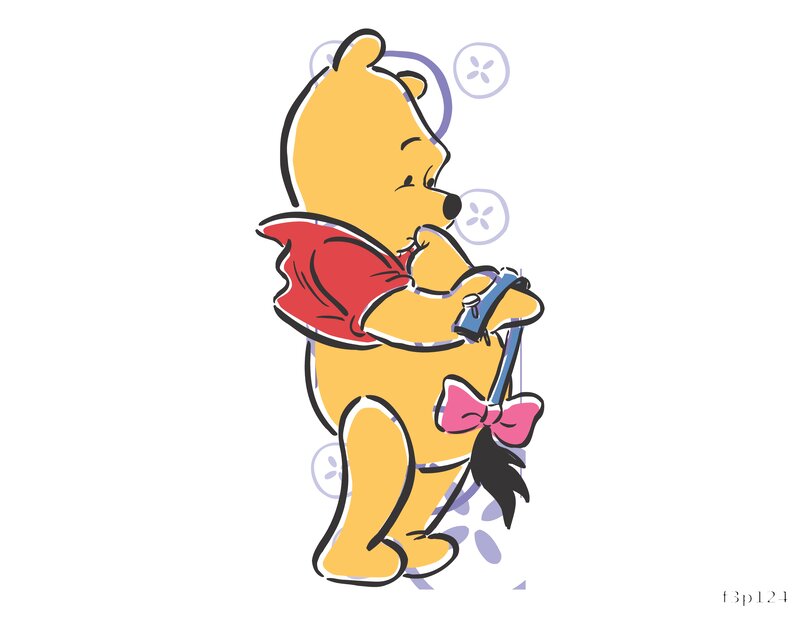 Playful Pooh Bear