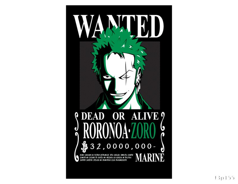 Roronoa Zoro Wanted Poster