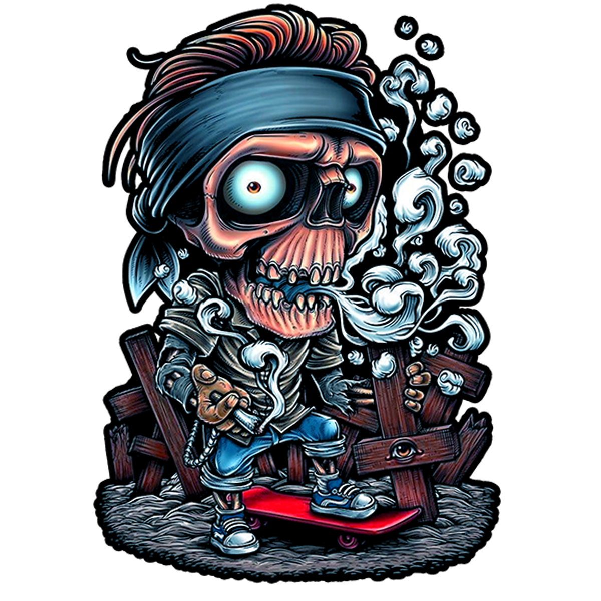 Skull Skateboarder