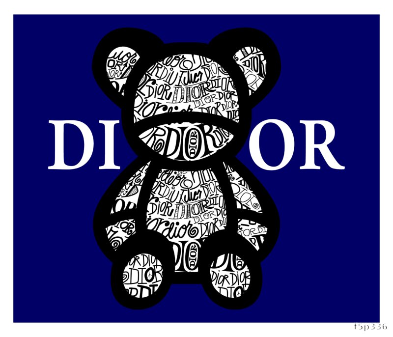 Stylish Teddy Bear Print