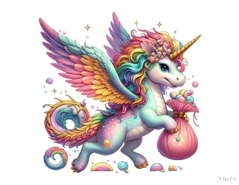 Whimsical Winged Unicorn